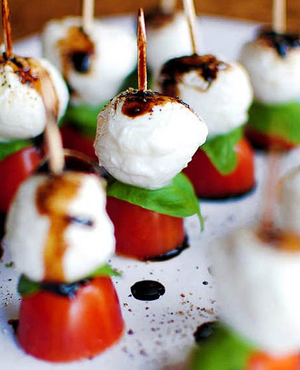 Caprese Skewers with Balsamic Drizzle