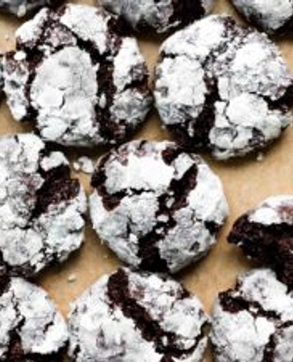 Double Chocolate Crinkle Cookies