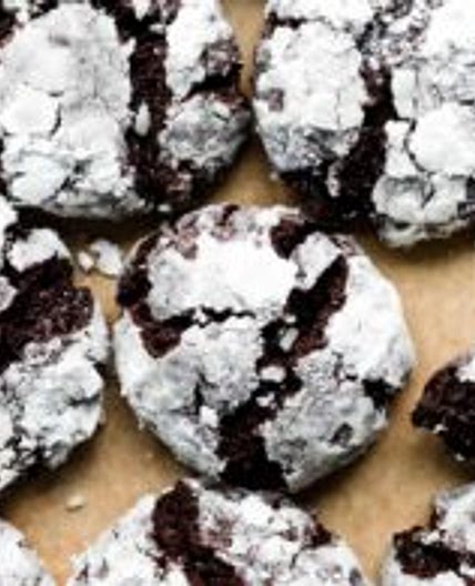 Double Chocolate Crinkle Cookies