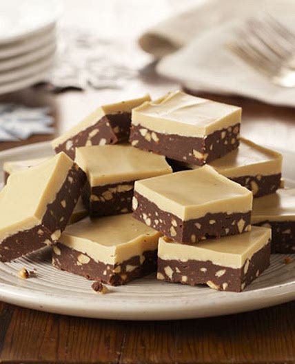 Layered Chocolate-Peanut Butter Fudge