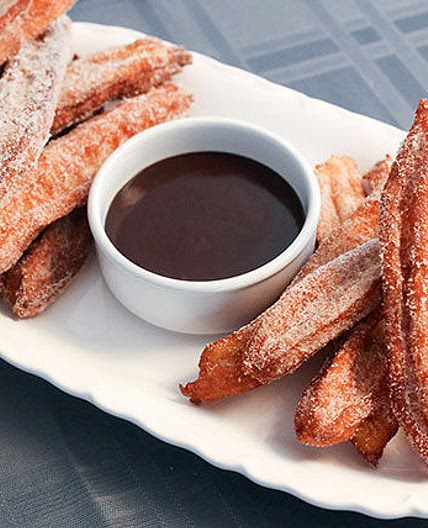 Churros with Chocolate-Caramel Dipping Sauce