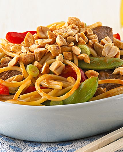 Asian Peanut Beef & Noodles