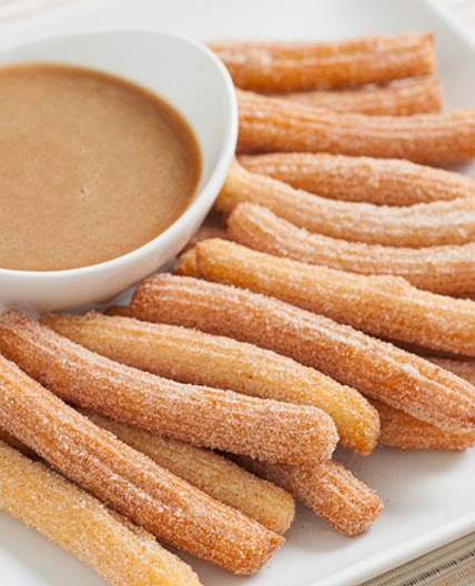 Churros with Caramel Dipping Sauce