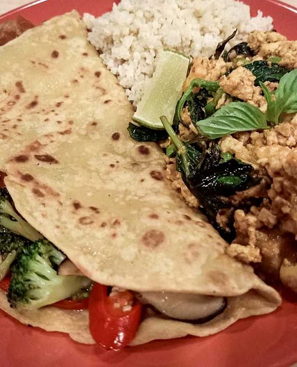 Pumpkin and tofu scramble
