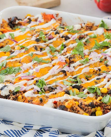 BBQ Chicken Quinoa Casserole