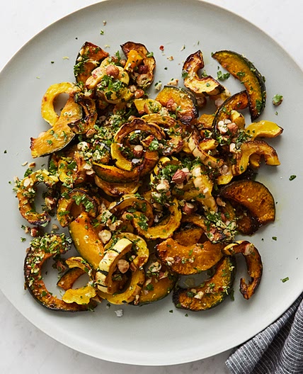 Roasted Squash with Brown Butter and Hazelnut Gremolata