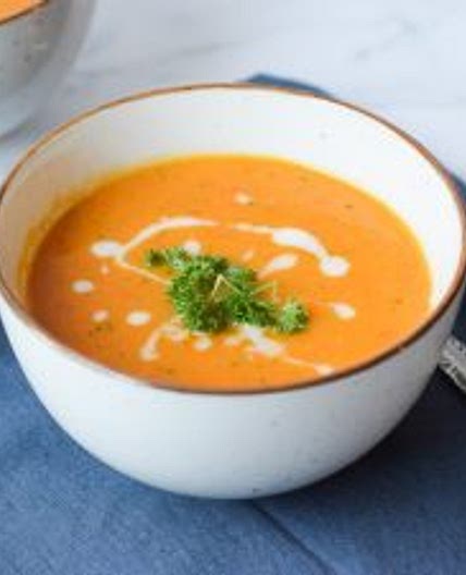 Carrot Zucchini Soup with coconut milk