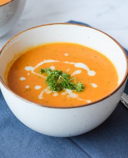 Carrot Zucchini Soup with coconut milk