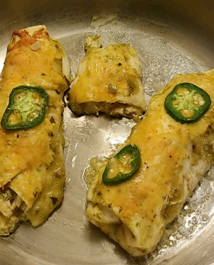 Jalapeno Cream Cheese Chicken Enchiladas