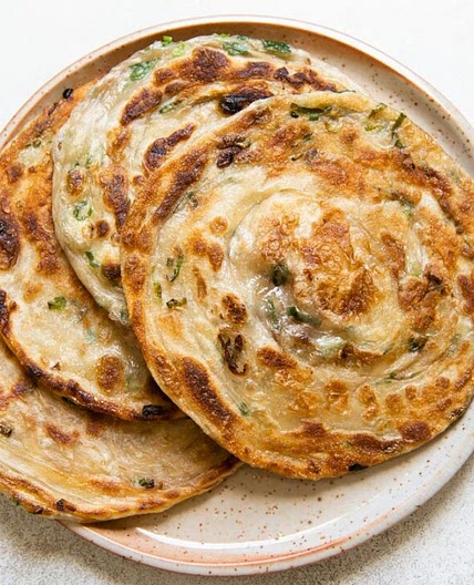 Extra Flaky Scallion Pancakes with Shallots
