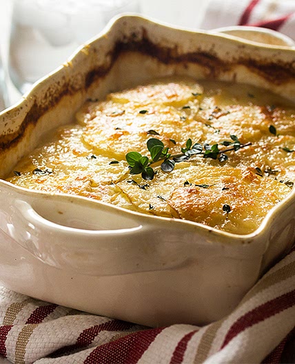 Potato Leek Gratin with Cheddar and Pancetta