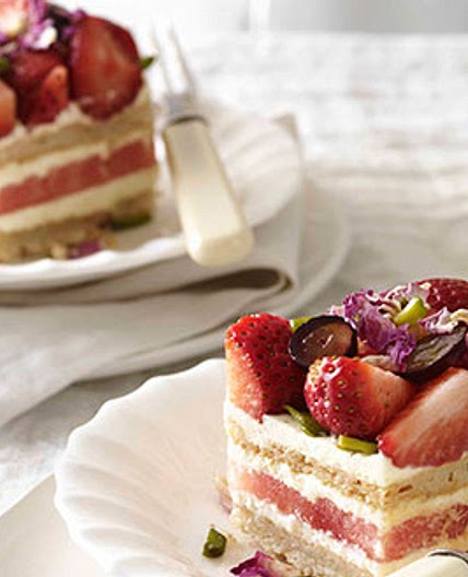 Strawberry and watermelon cake