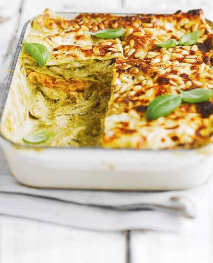 Chicken, Squash & Pesto Lasagne