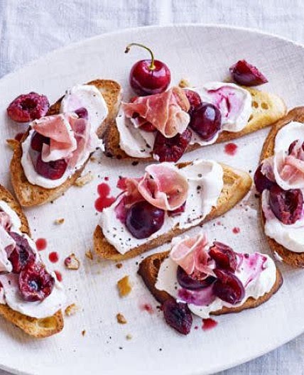 Cherry bruschetta
