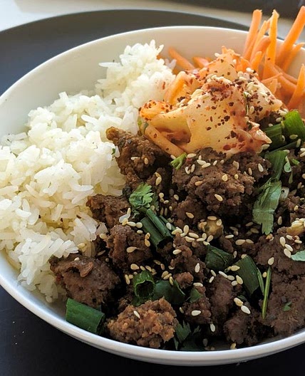 Korean Beef Bowl with Kimchi