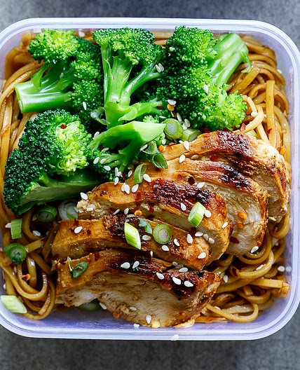 Soy honey noodle salad