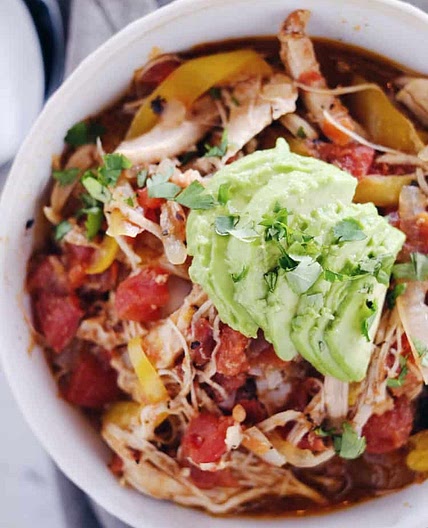Crockpot Chicken Enchilada Soup (Paleo, Whole30 + Keto)
