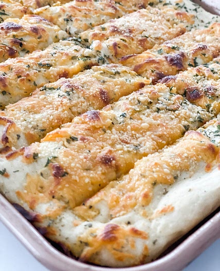 Cheesy Sheet Pan Breadsticks