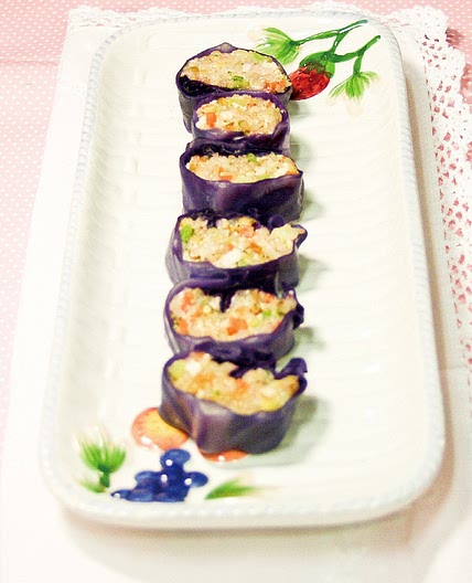 자색양배추영양롤밥