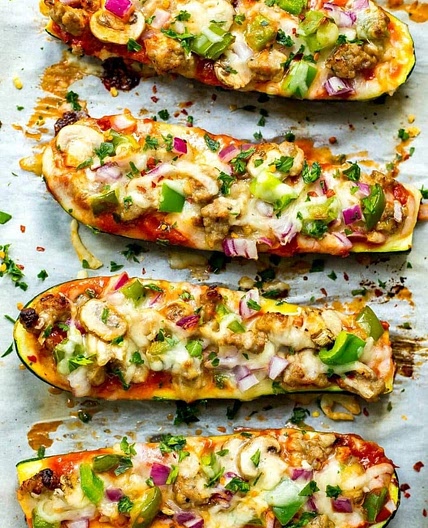 Easy 30-Minute Zucchini Pizza Boats