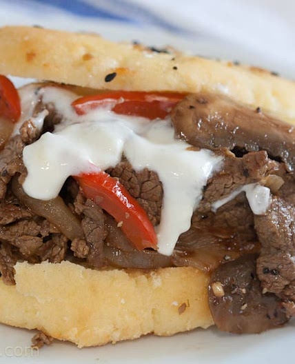 Healthier Philly Cheesesteak Sandwiches