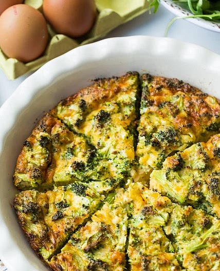 Broccoli Cheddar Crustless Quiche