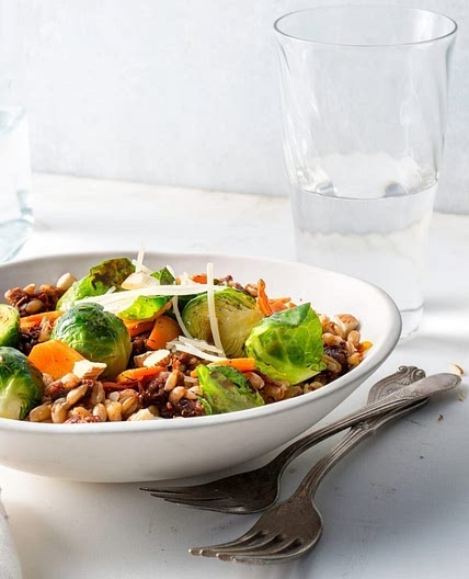 Farro Salad With Seared Brussels Sprouts