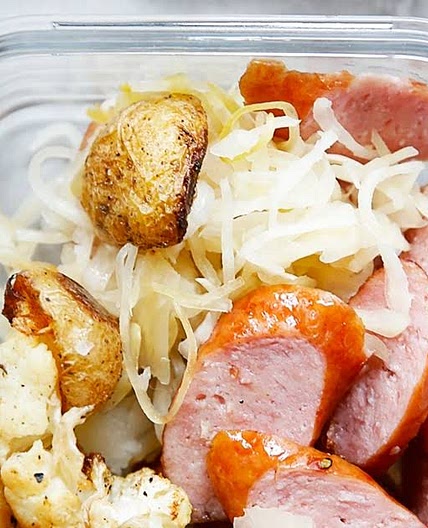 Sheet Pan Kielbasa and Sauerkraut Dinner Recipe | Yummly