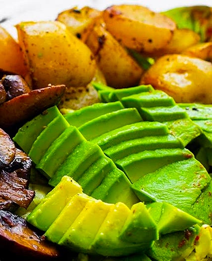 Potato, Tempeh Bacon, Mushroom Salad Recipe | Yummly