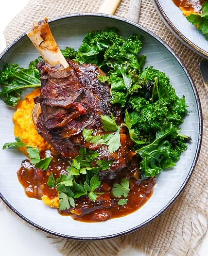 Thyme and Balsamic Slow Cooker Lamb Shanks