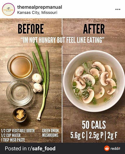 Miso Mushroom Soup (50 cal)