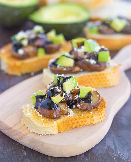 Mushroom, Avocado and Feta Toast