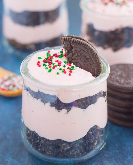 No-Bake Peppermint Oreo Cheesecakes