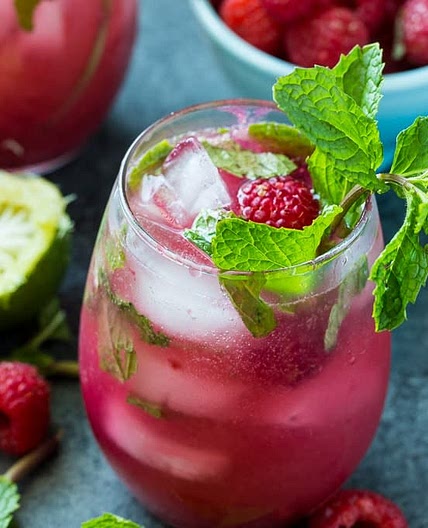 Raspberry Mojitos