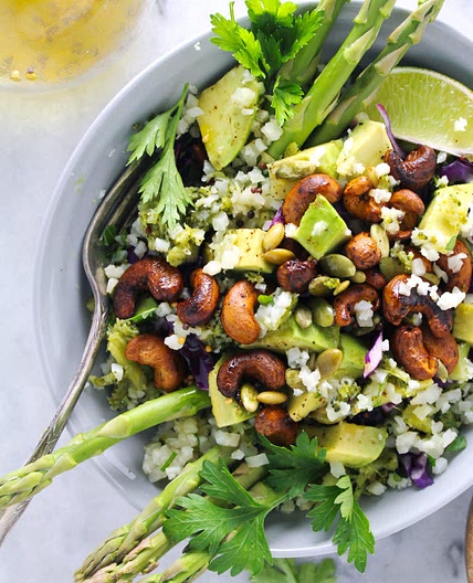 WARM BROCCOLI & CAULIFLOWER SPRING SALAD