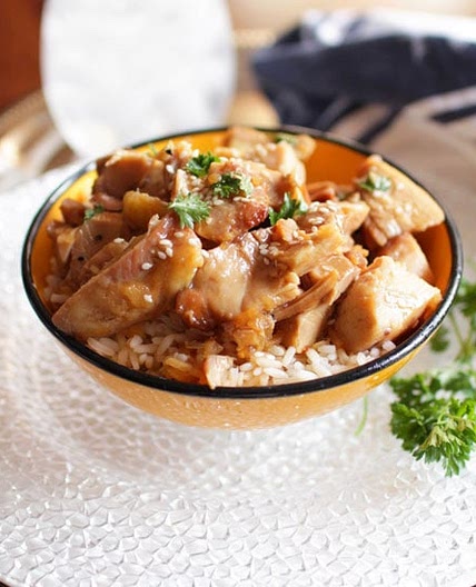 Slow Cooker Sesame Chicken For One