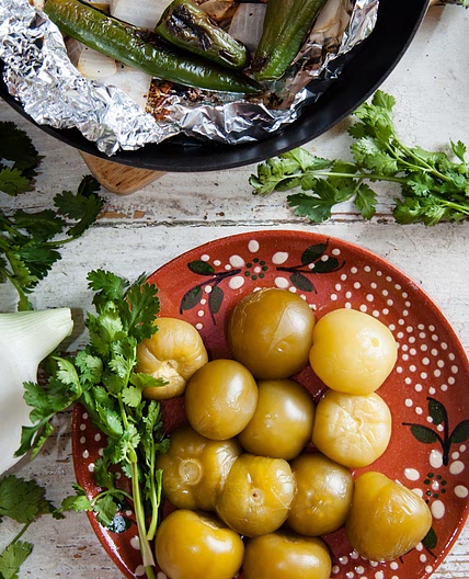 Receta de salsa verde con chile serrano