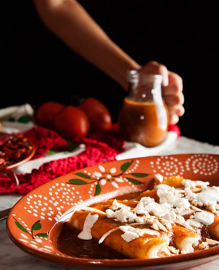 Receta de enchiladas rojas mexicanas