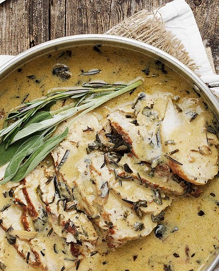 Pork Loin with Wine and Herb Gravy