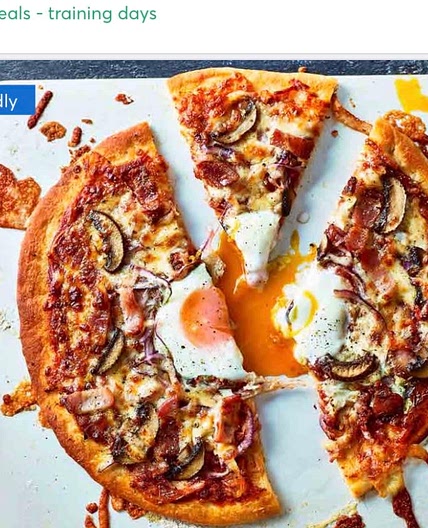 2- Breakfast pizza- carb