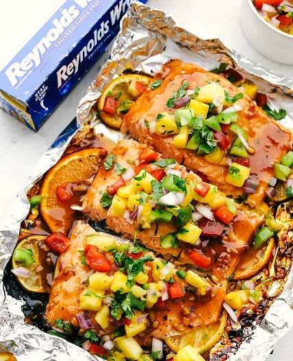 Grilled Citrus Salmon with Pineapple Salsa