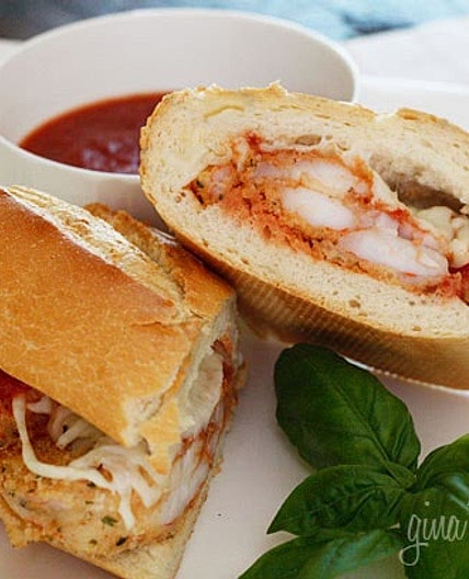 Shrimp Parmigiana Hero, Lightened Up