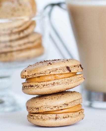 Caramel Coffee Macarons (video)