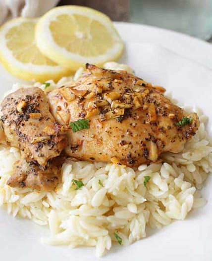 Lemon and Garlic Chicken For One