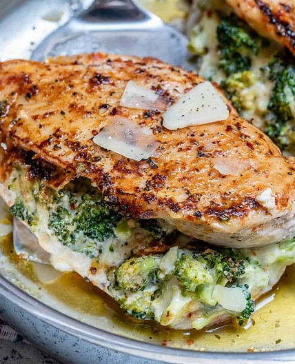 Cheesy Broccoli Stuffed Chicken Breast