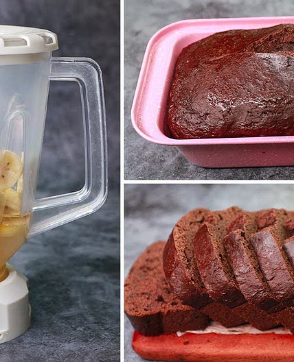 Chocolate Banana Cake In Blender | Chocolate Banana Tea Time Cake Without Oven | Yummy