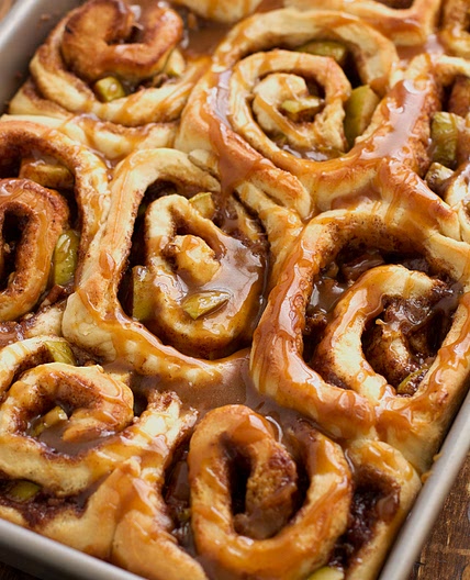 Caramel Apple Cinnamon Rolls