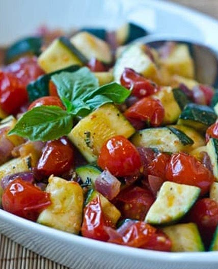 Sautéed Zucchini and Cherry Tomatoes