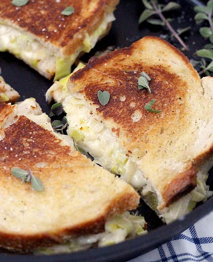 Leek and Gruyere Grilled Cheese