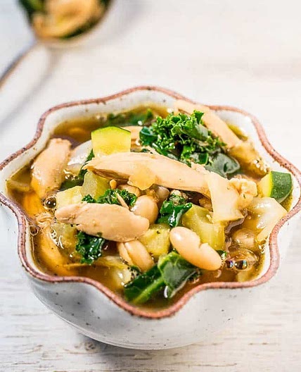 Easy 30-Minute Kale, White Bean, and Chicken Soup